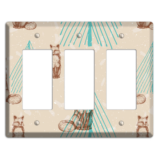 Wildlife Fox 3 Rocker Wallplate