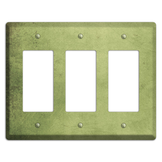 Green Smoke Vintage Grunge 3 Rocker Wallplate