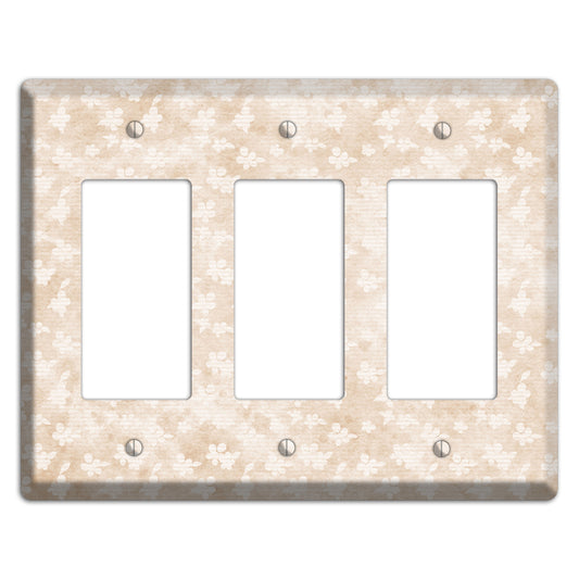 White Linen Neutral Texture 3 Rocker Wallplate