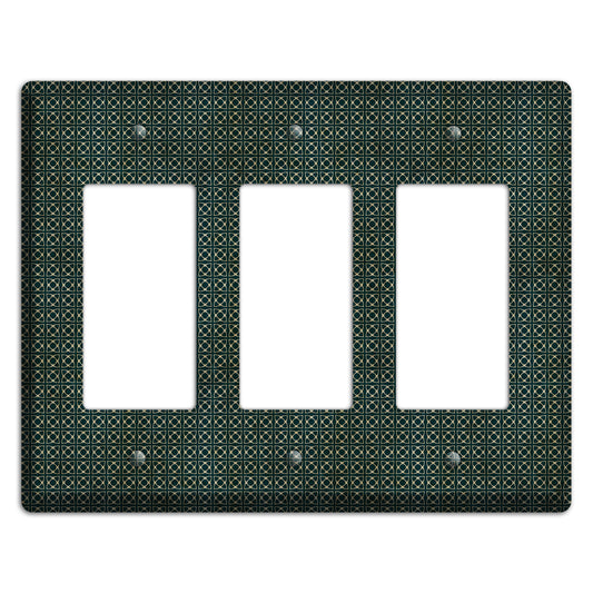 Dark Green Grunge Tiny Tiled Tapestry 5 3 Rocker Wallplate