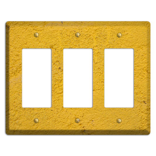 Yellow Concrete 3 Rocker Wallplate