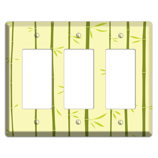 Yellow and Green Bamboo 3 Rocker Wallplate