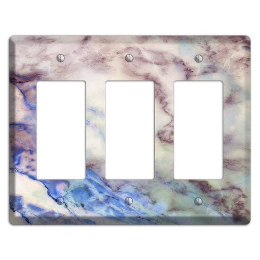 Havelock Blue Marble 3 Rocker Wallplate