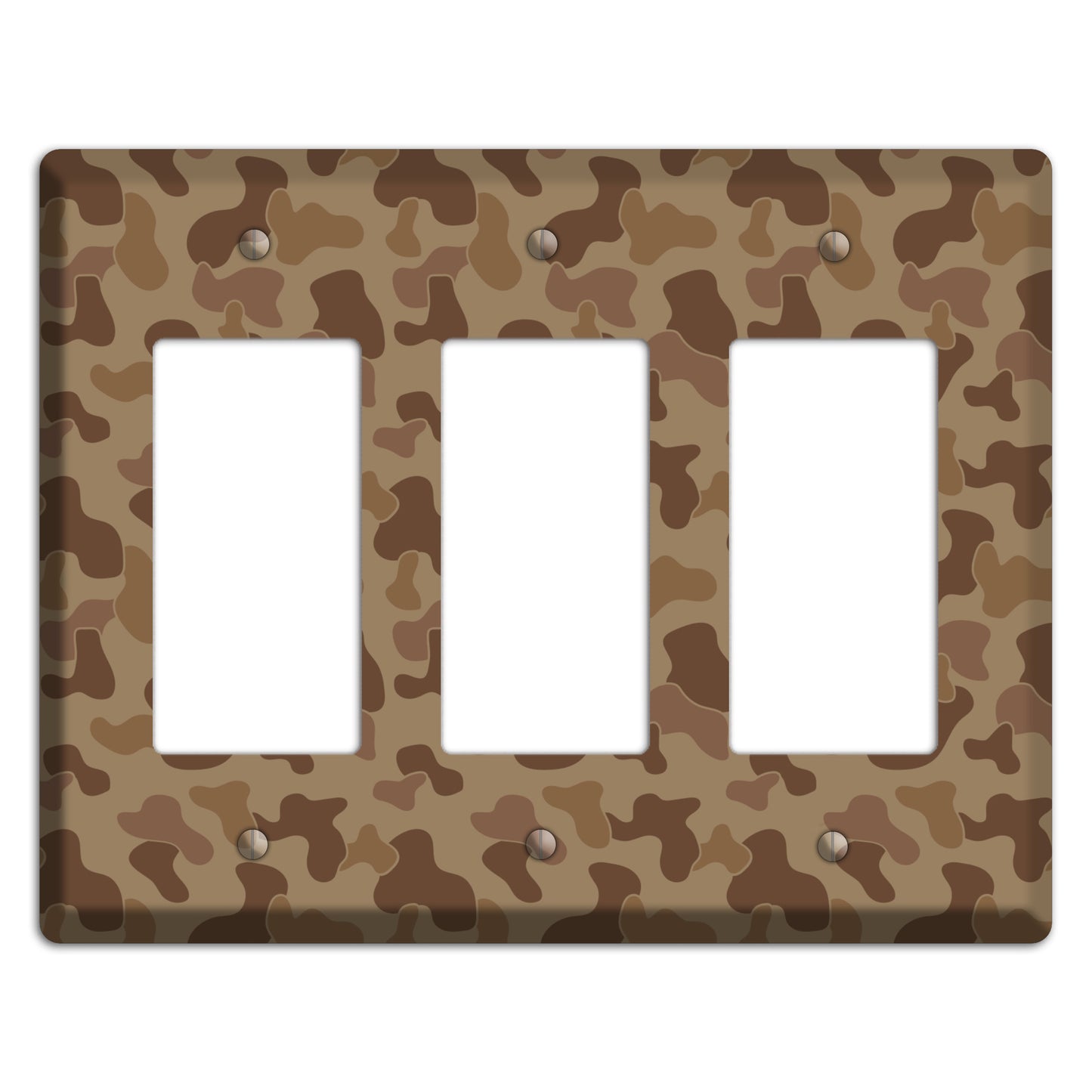 Jungle Brown Camo 3 Rocker Wallplate