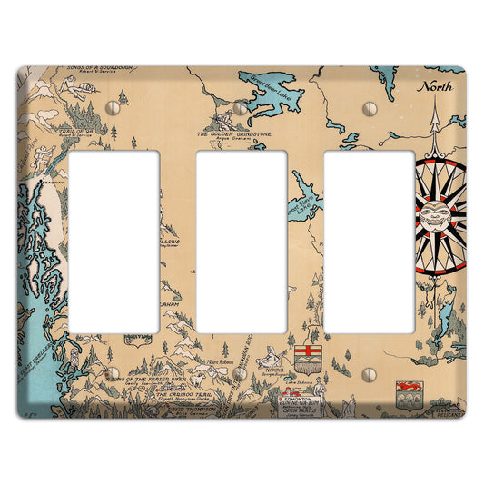 Map of Canada 3 Rocker Wallplate