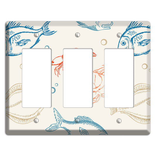 Mixed Sea Life Style 1 3 Rocker Wallplate