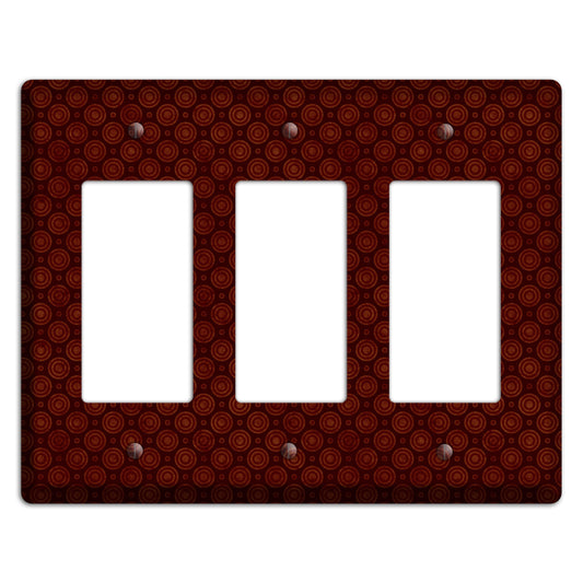 Maroon Circles 2 3 Rocker Wallplate