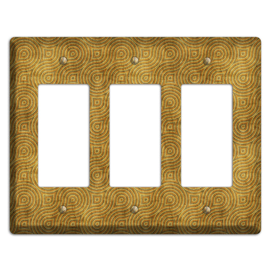 Mustard Swirl 3 Rocker Wallplate