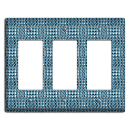 Blue Paw Prints 3 Rocker Wallplate