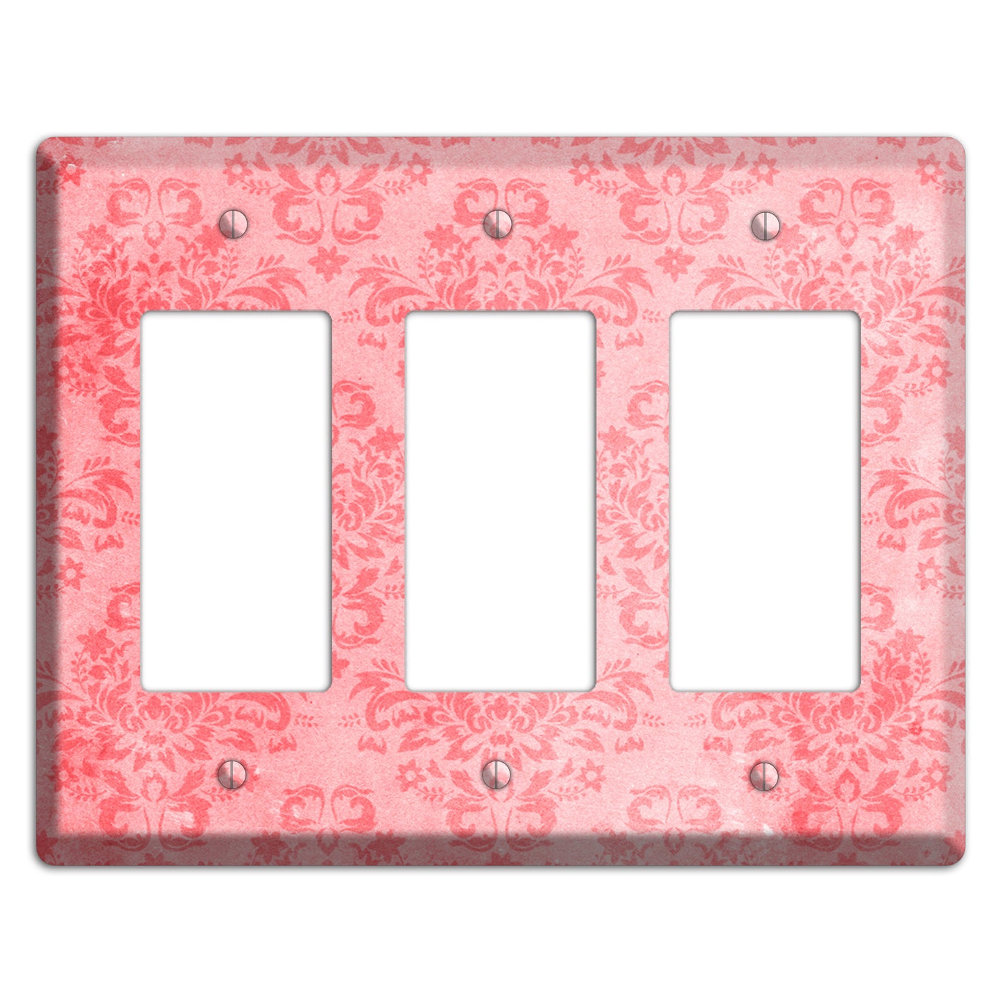 Rose Bud Soft Coral 3 Rocker Wallplate