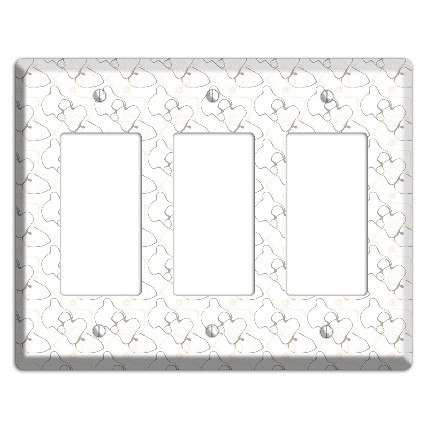 White with Irregular Circles 3 Rocker Wallplate