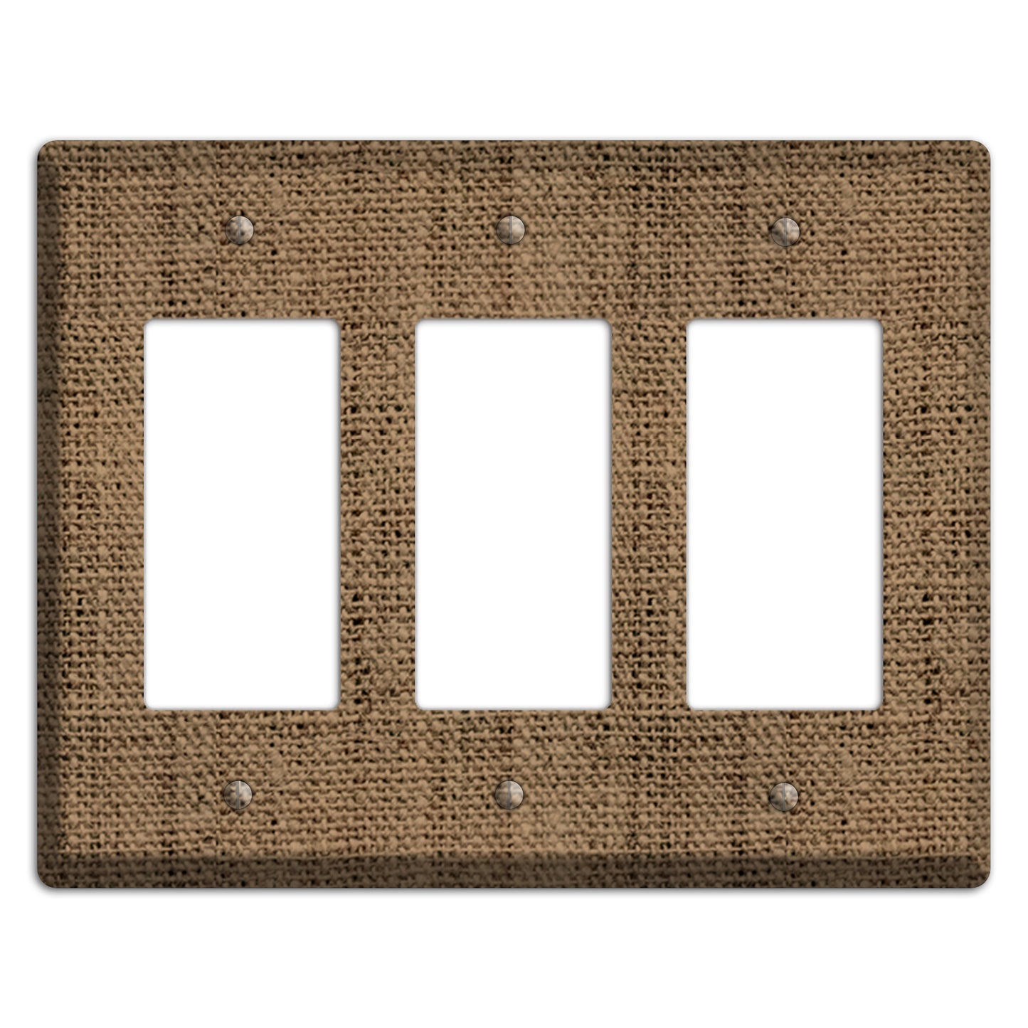 Shadow Burlap 3 Rocker Wallplate