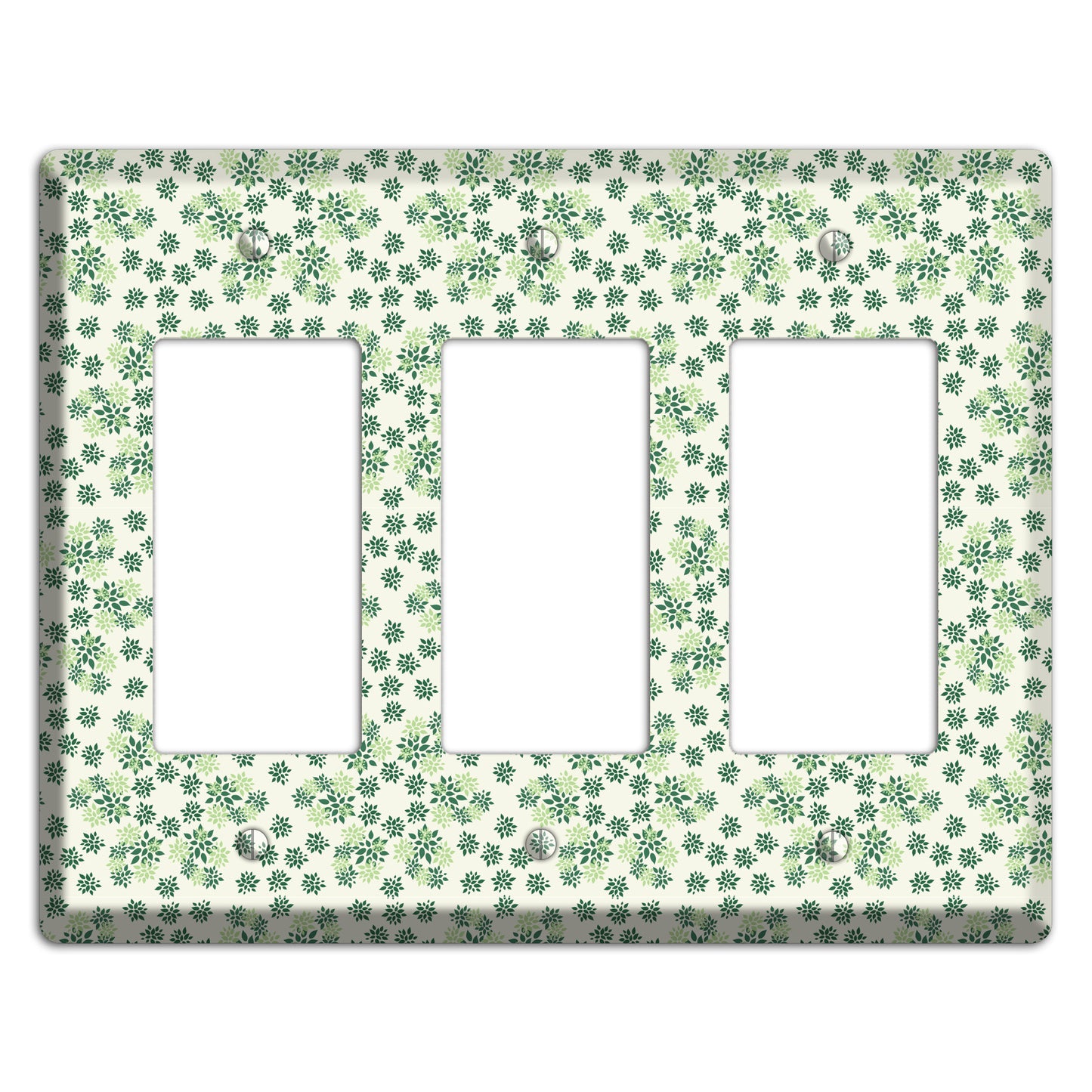 Multi Green Calico 3 Rocker Wallplate