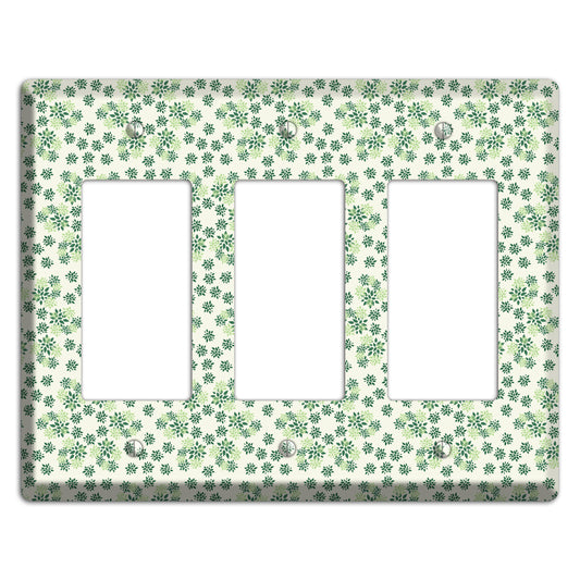 Multi Green Calico 3 Rocker Wallplate