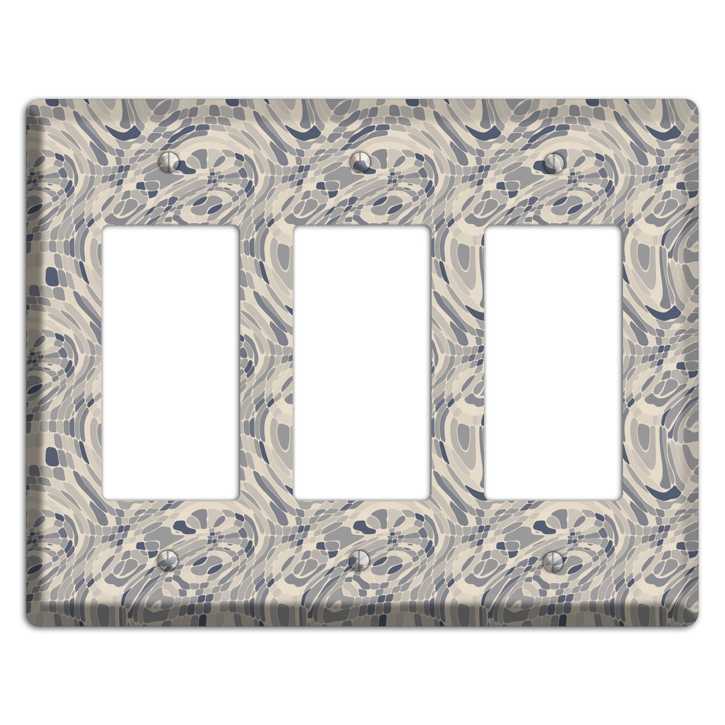 Blue and Beige Abstract 2 3 Rocker Wallplate