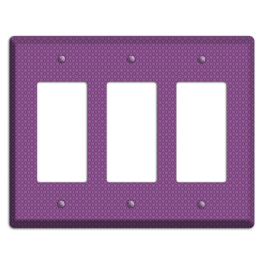 Multi Purple Foulard 3 Rocker Wallplate