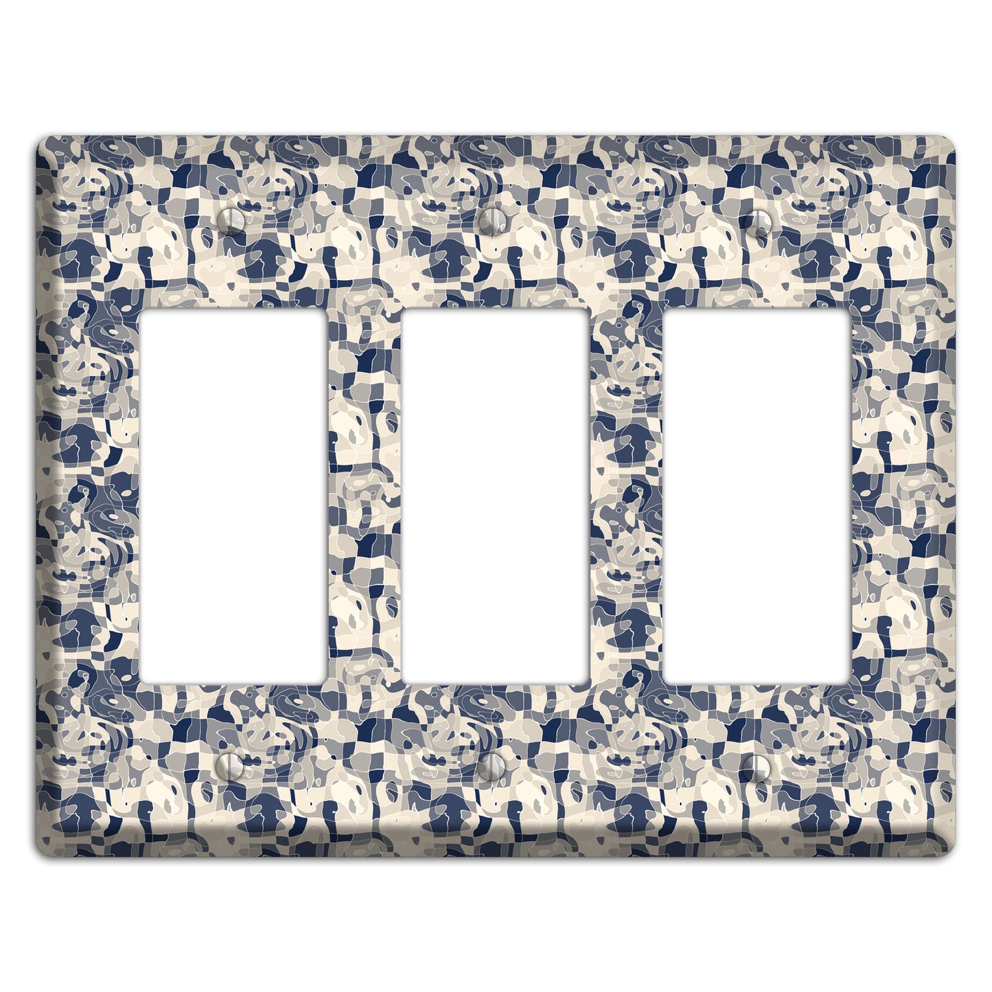 Multi Olive Bubble Dots 3 Rocker Wallplate