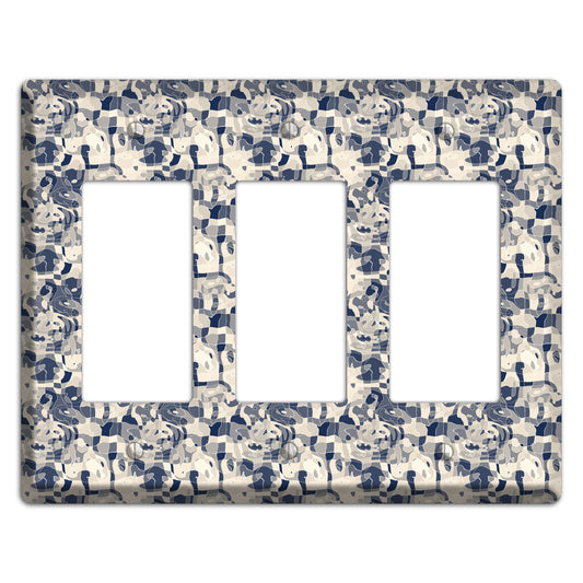 Multi Olive Bubble Dots 3 Rocker Wallplate