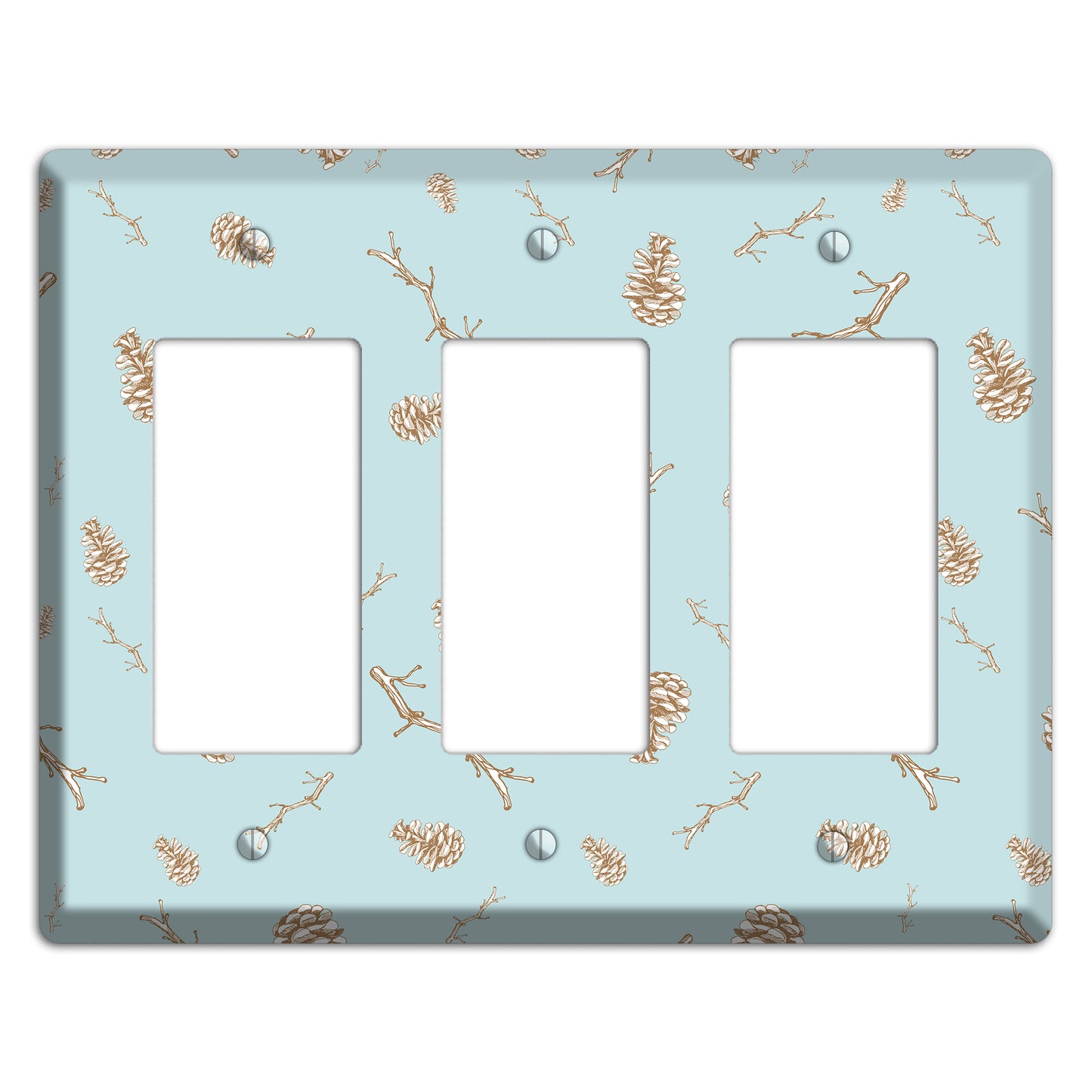 Wildlife Pinecones & Twigs 3 Rocker Wallplate