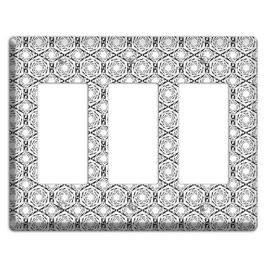 Overlay Hexagon Rotation Repeat 3 Rocker Wallplate