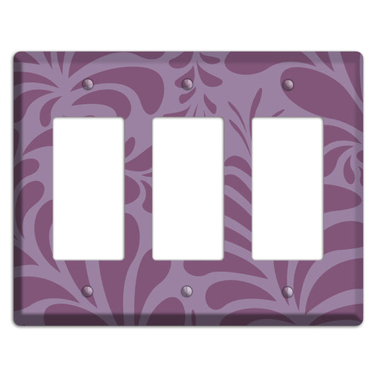 Purple Herati 3 Rocker Wallplate