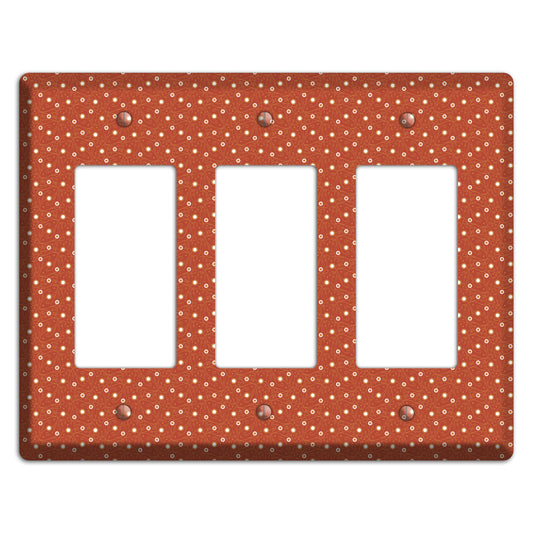 Tiny Red Vine Floral 3 Rocker Wallplate