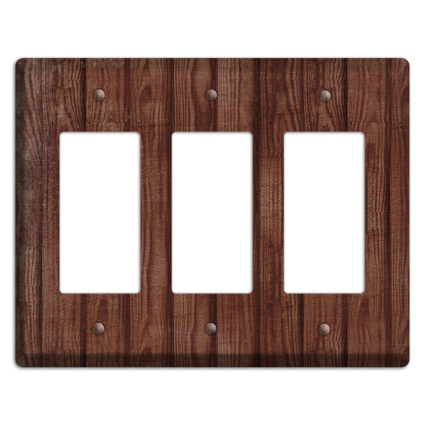 Saddle Weathered Wood 3 Rocker Wallplate