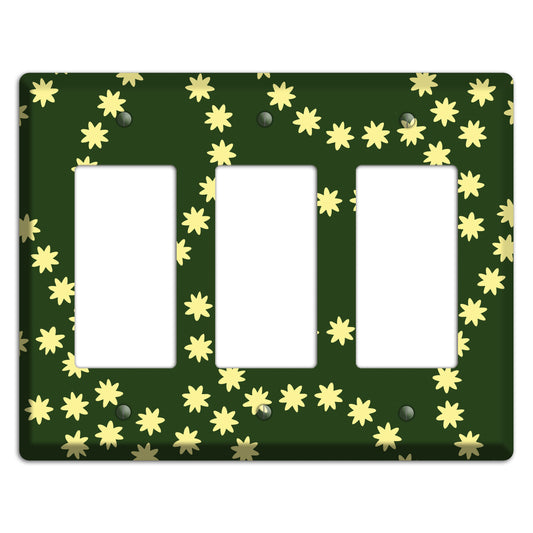 Green with Yellow Constellation 3 Rocker Wallplate