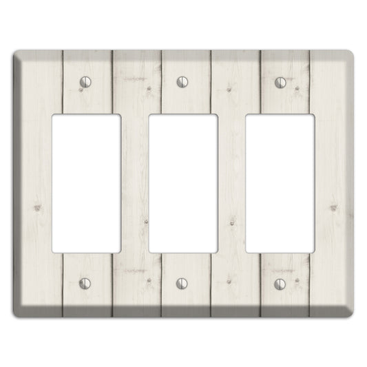 Satin Linen Antique 3 Rocker Wallplate