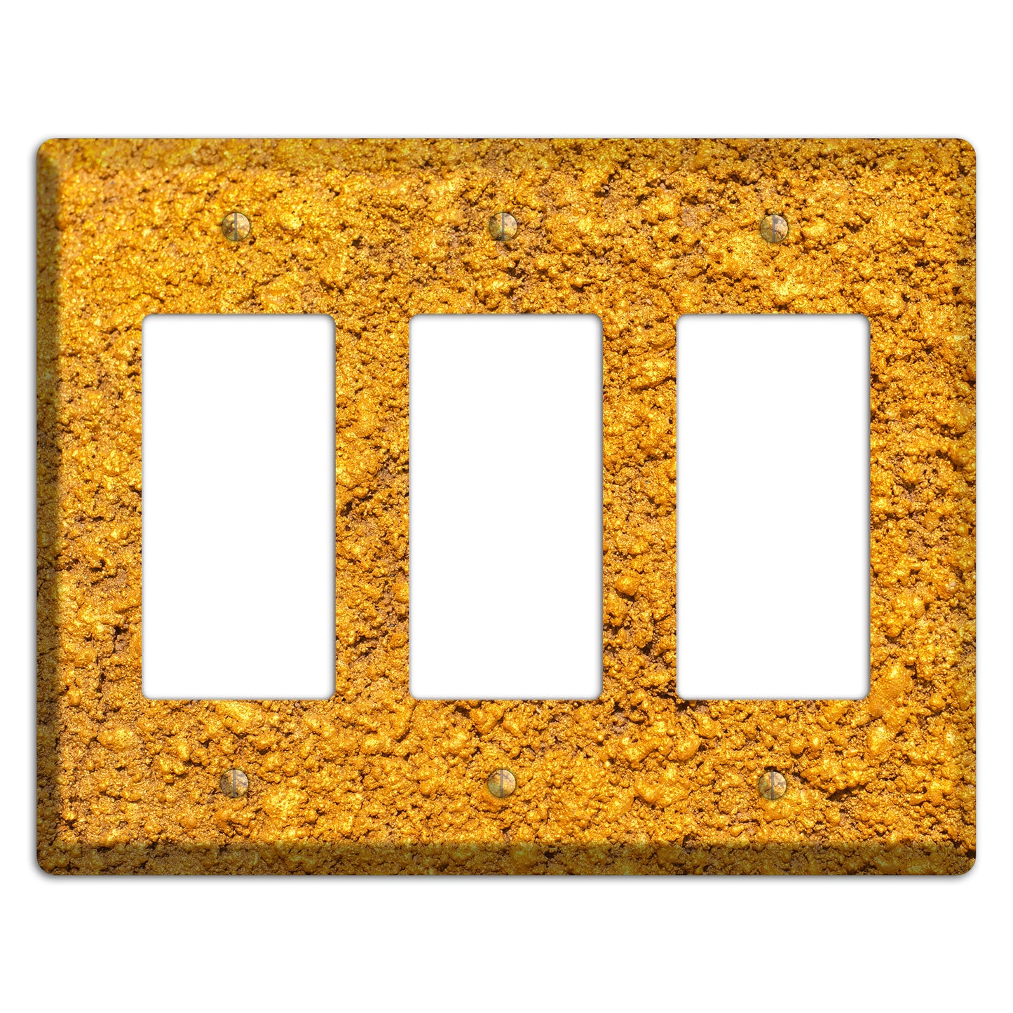 Yellow Textured Concrete 3 Rocker Wallplate