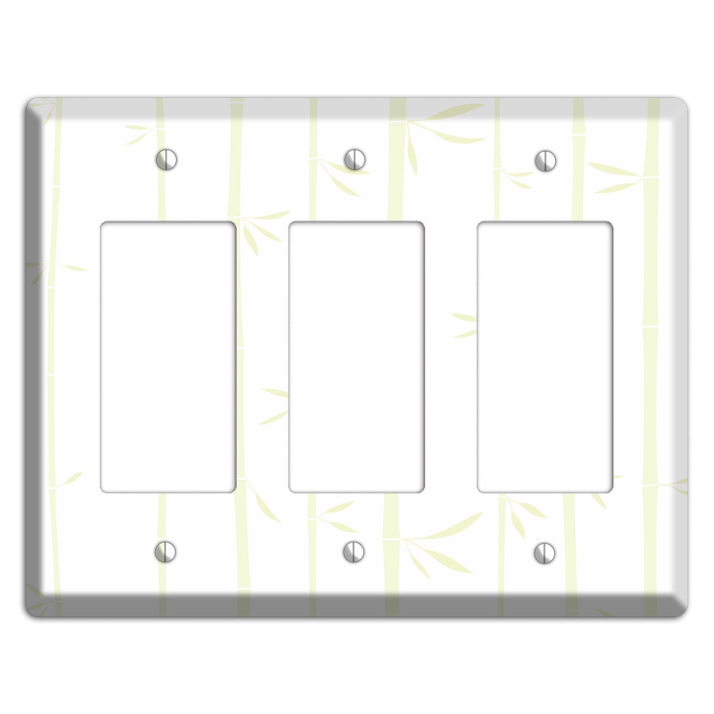 Light Green Bamboo 3 Rocker Wallplate