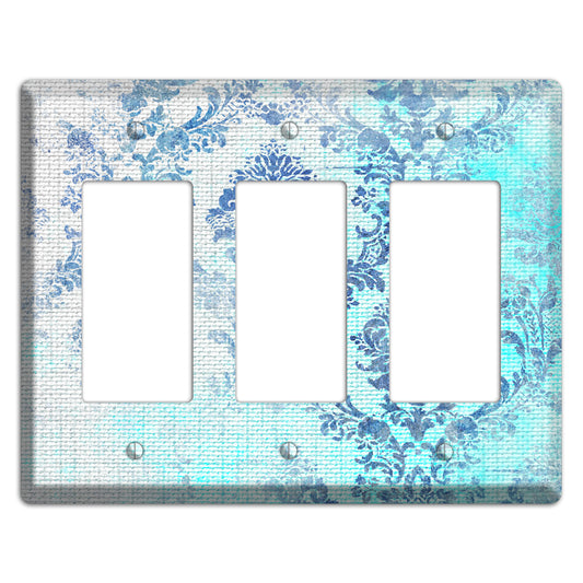 Ice Cold Whimsical Damask 3 Rocker Wallplate