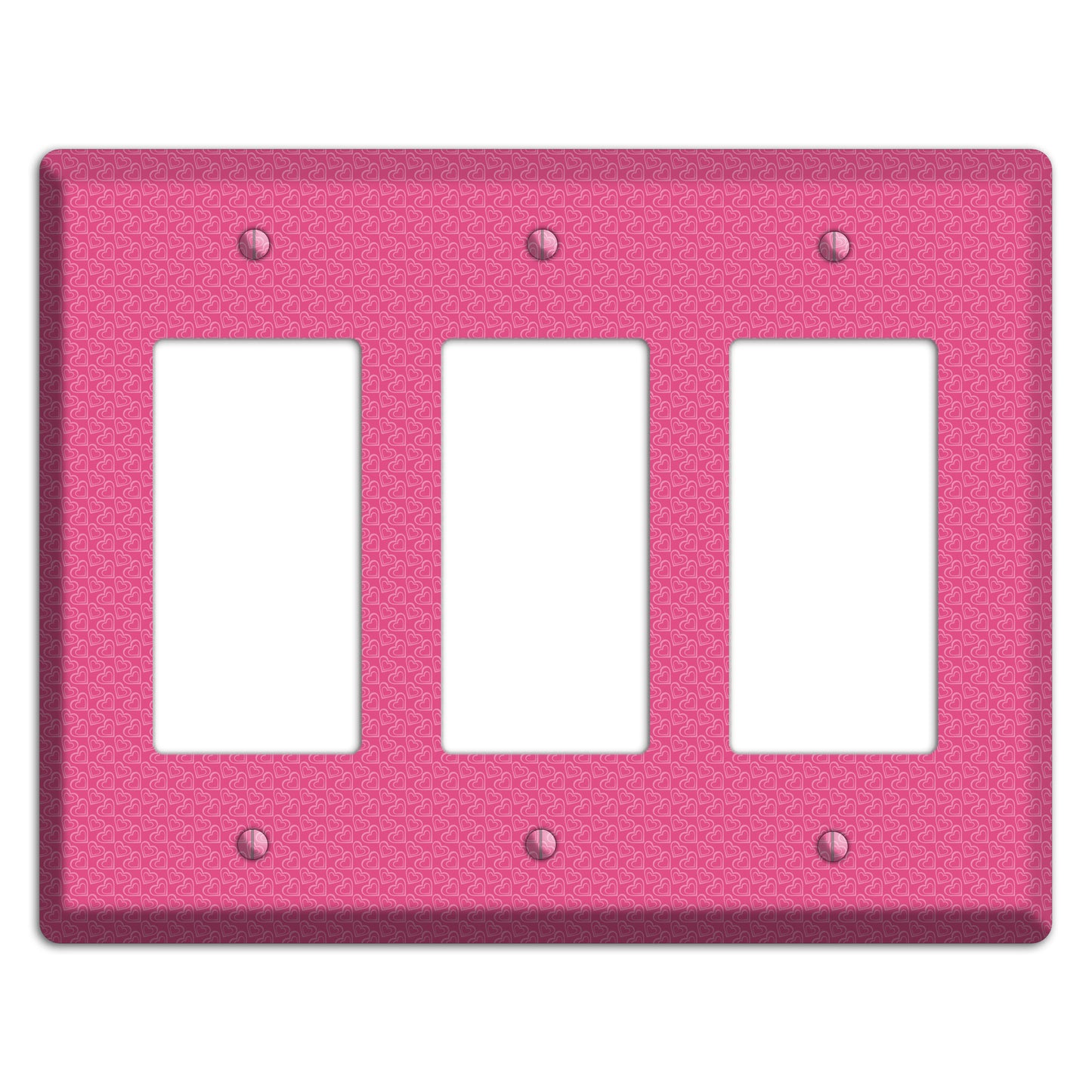 Tiny Pink Hearts 3 Rocker Wallplate