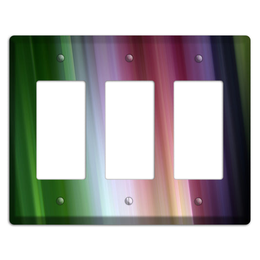 Green Lavender and Pink Ray of Light 3 Rocker Wallplate