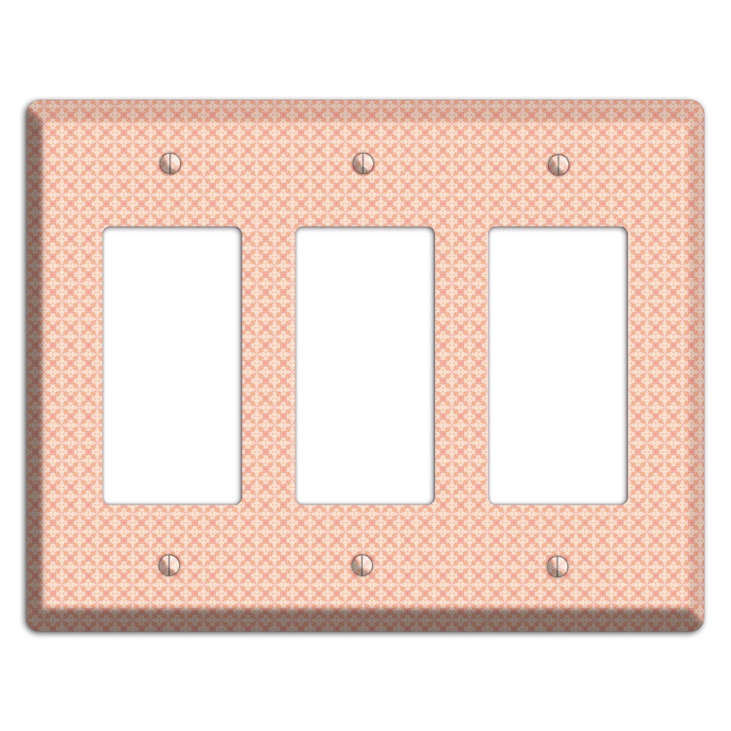 Peach Quatrefoil 3 Rocker Wallplate