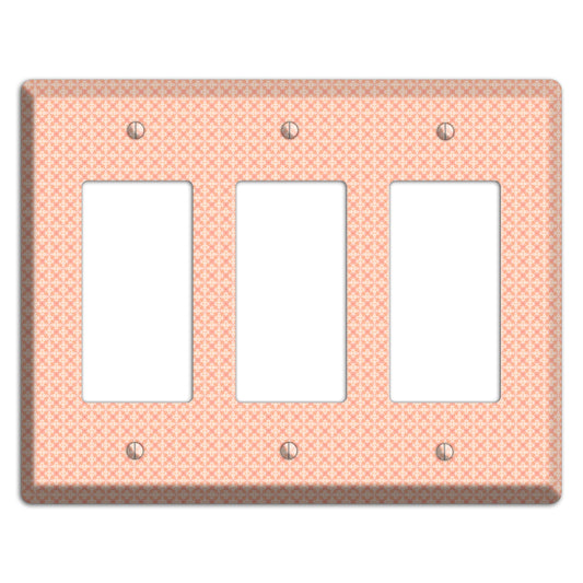 Peach Quatrefoil 3 Rocker Wallplate