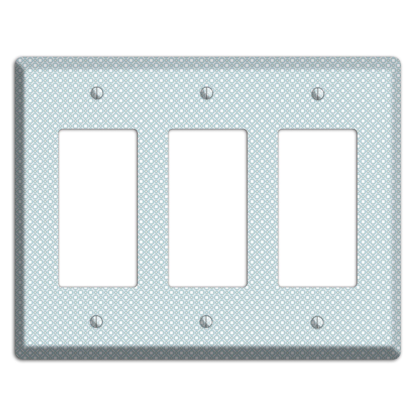 Light Blue Geometric 3 Rocker Wallplate