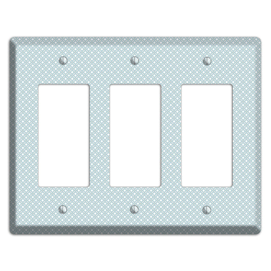 Light Blue Geometric 3 Rocker Wallplate