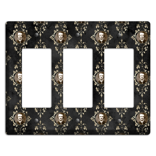 Edgar Allen Poe Self Portrait 3 Rocker Wallplate