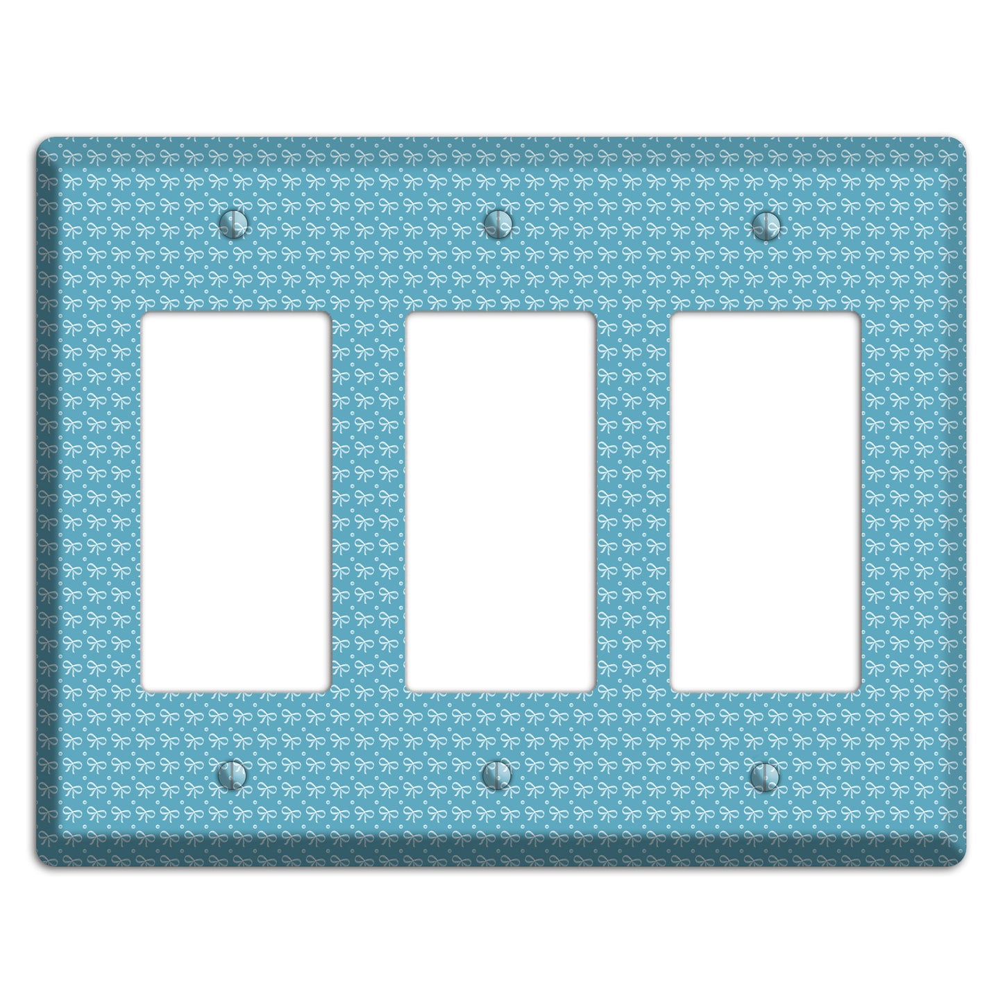 Turquoise Bows 3 Rocker Wallplate