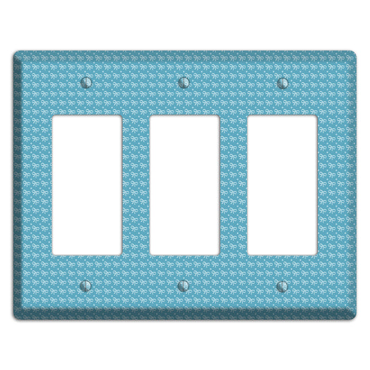 Turquoise Bows 3 Rocker Wallplate