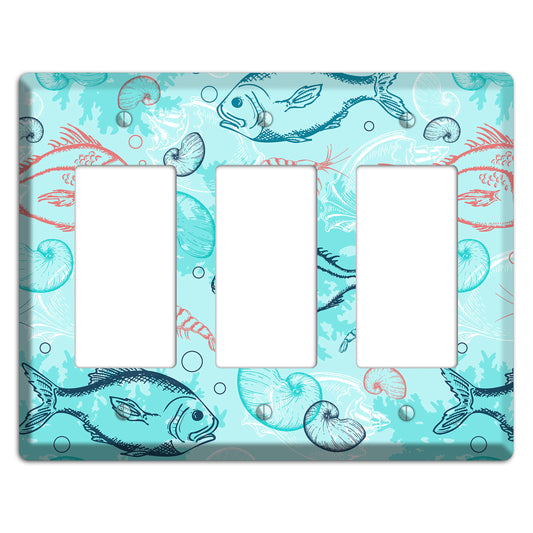 Mixed Sea Life Style 24 3 Rocker Wallplate