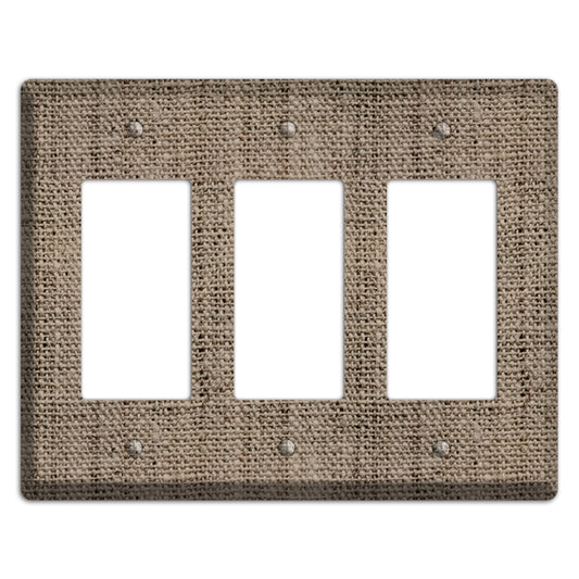 Sand Dune Burlap 3 Rocker Wallplate