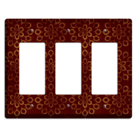 Maroon Grunge Suzani 3 Rocker Wallplate