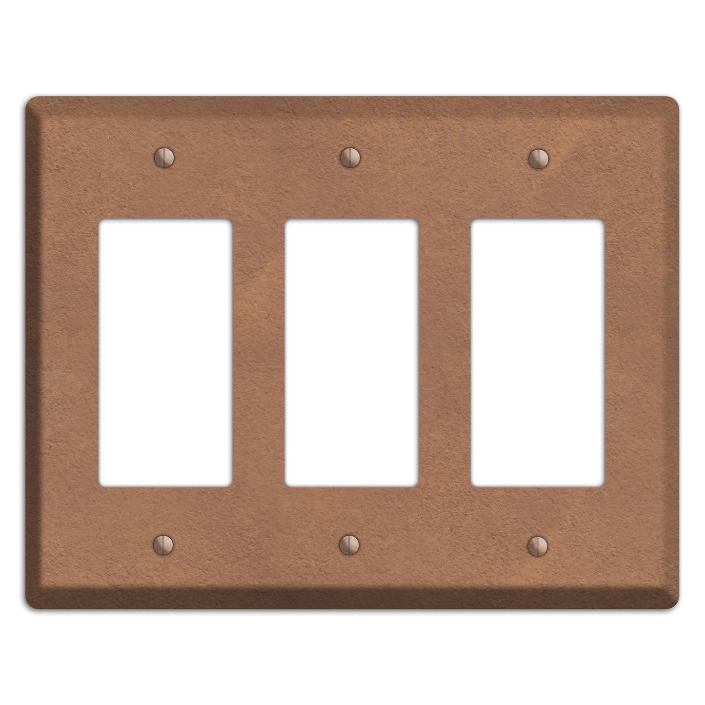 Stucoo Brown 3 Rocker Wallplate