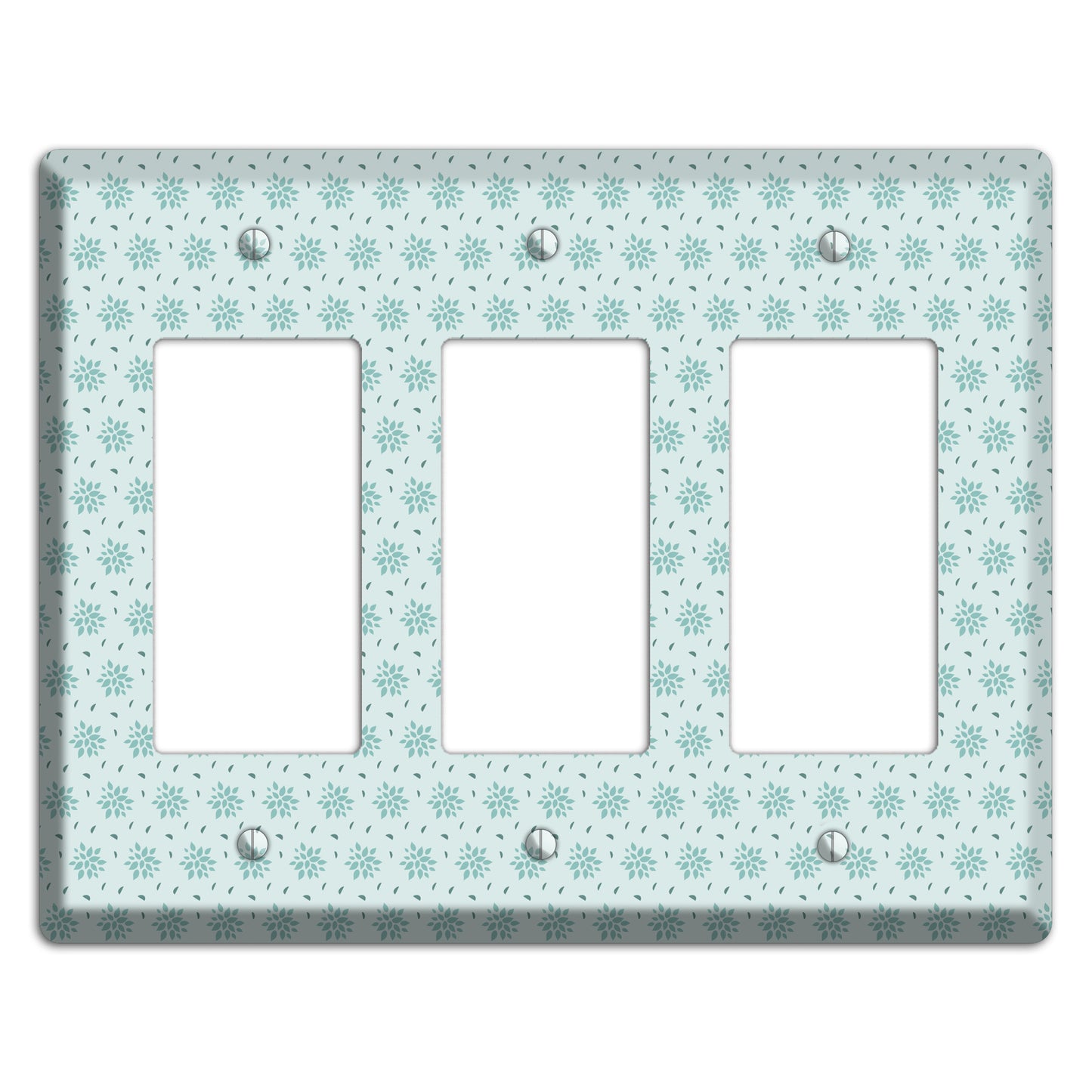 Soft Blue Calico 3 Rocker Wallplate