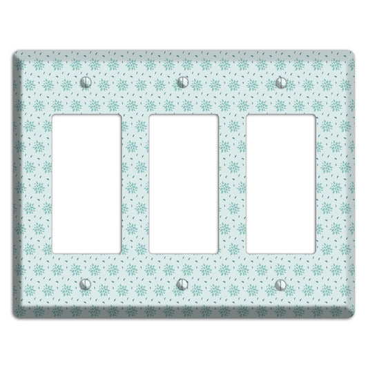 Soft Blue Calico 3 Rocker Wallplate