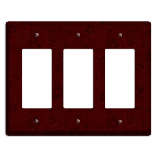 Maroon Grunge Suzani 2 3 Rocker Wallplate