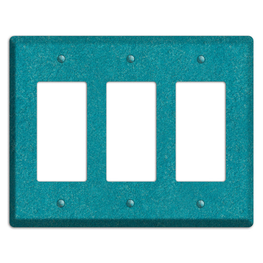 Stucco Teal 3 Rocker Wallplate