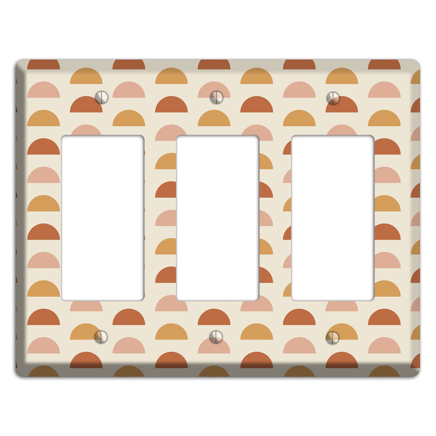 Peachy Half Moons 3 Rocker Wallplate